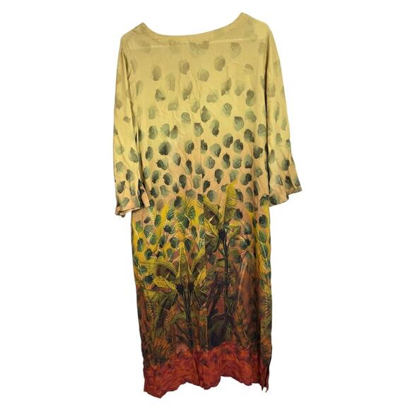 Soft Surroundings Boho Midi Dress Pockets Jungle Print XL - Picture 13 of 13